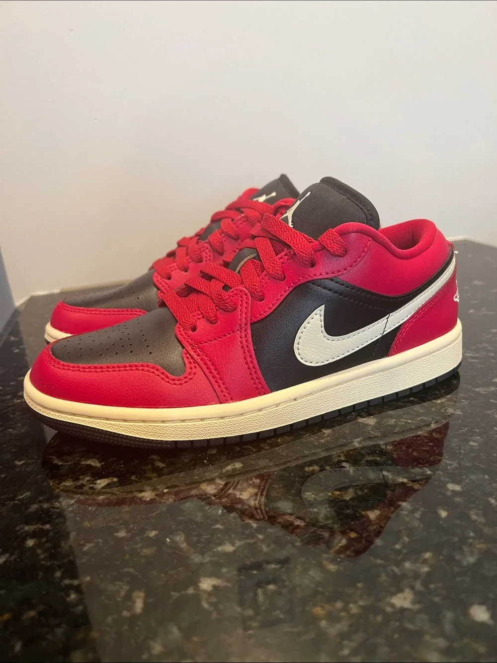 Nike Women’s Air Jordan 1 Low - Black/Red/Cream 6W / 4.5Y